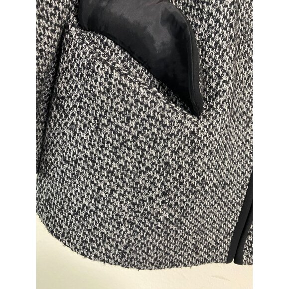 Lafayette 148 New York Wool Cashmere Camel Hair Tweed Jacket Size 12 Gray Black - Picture 11 of 16
